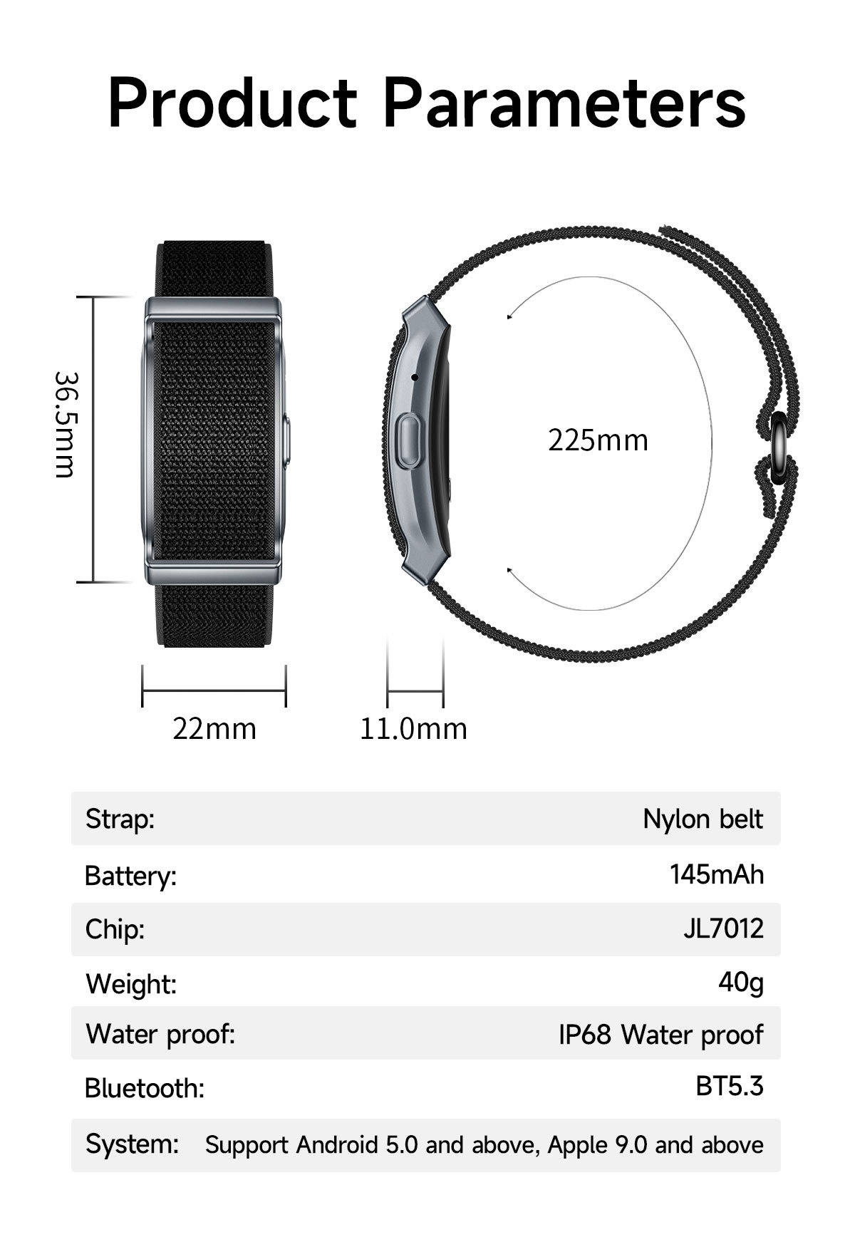 G69 Screenless Smart Band Fitness Tracker with 40-Day Battery Life