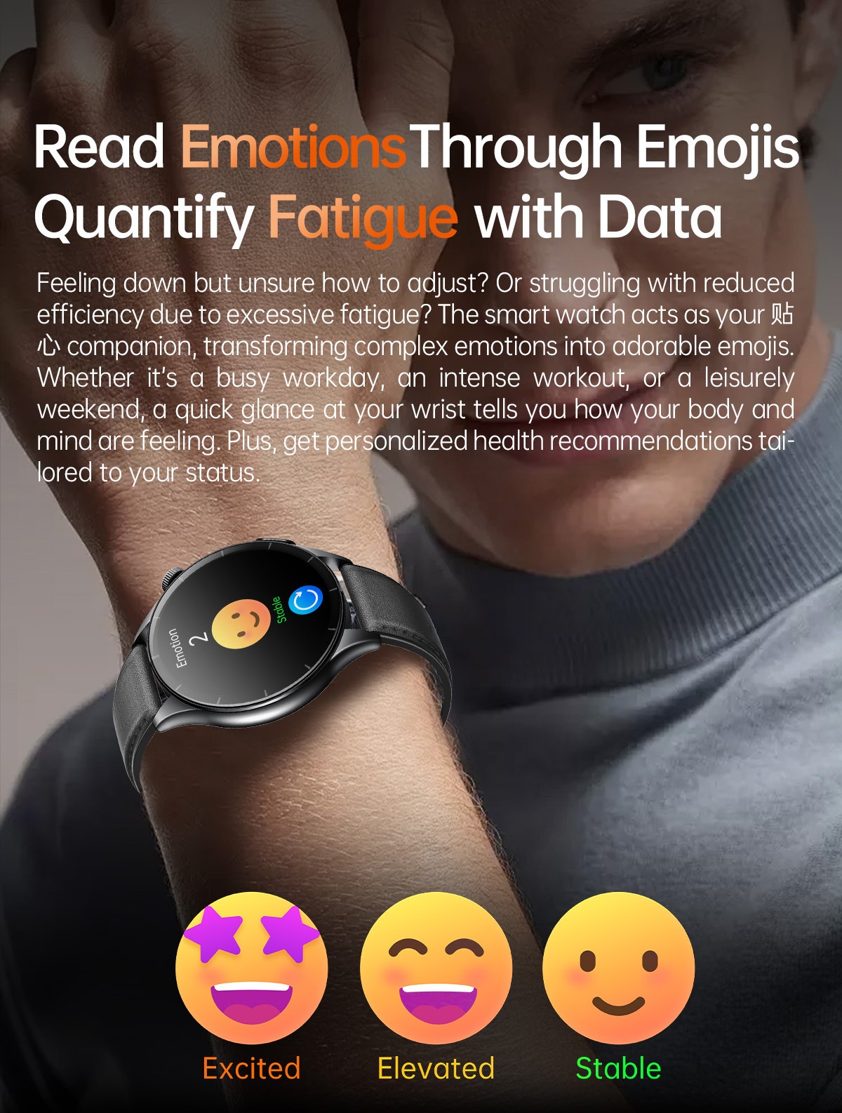 Advanced Health Smart Watch with Round AMOLED Display, ECG & NFC