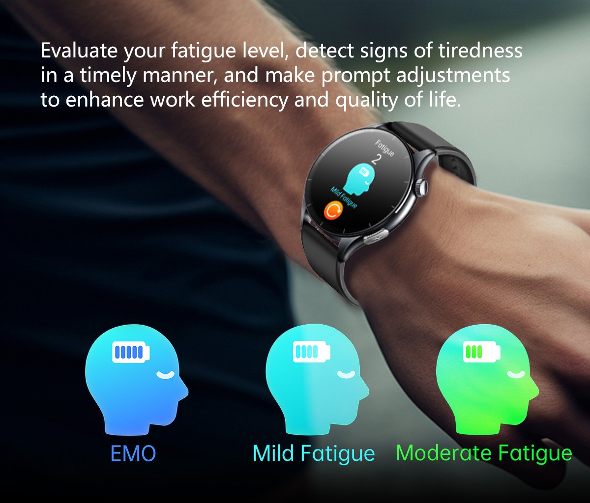 Advanced Health Smart Watch with Round AMOLED Display, ECG & NFC