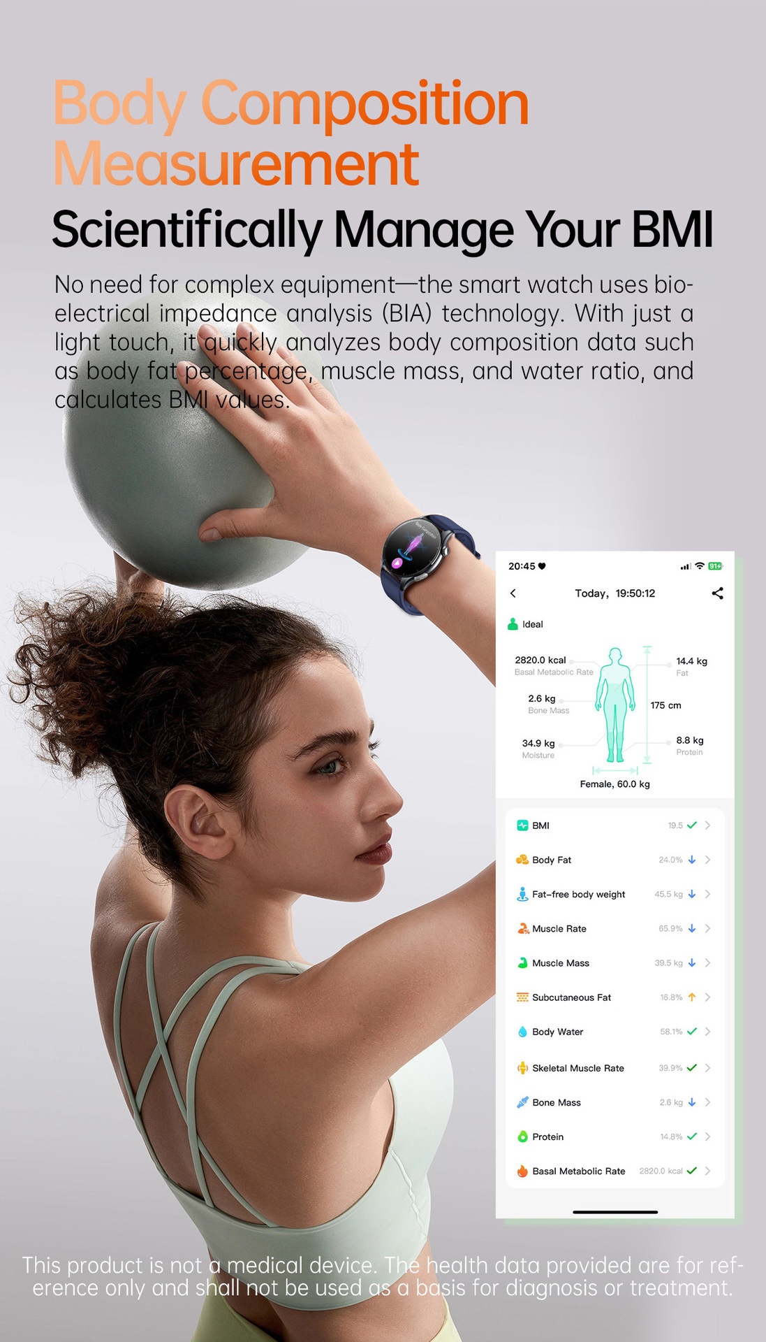 Advanced Health Smart Watch with Round AMOLED Display, ECG & NFC
