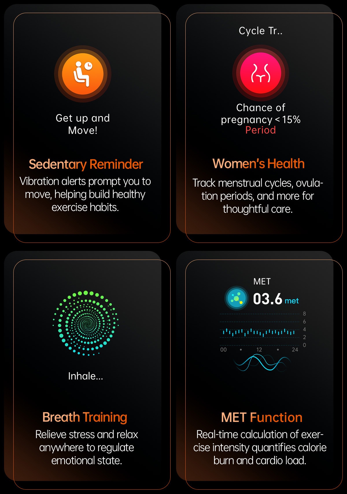 Advanced Health Smart Watch with Round AMOLED Display, ECG & NFC