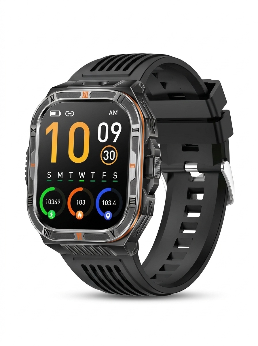 HT38 Rugged Smart Watch with 2.01" HD Display, GPS & IP68 Waterproof