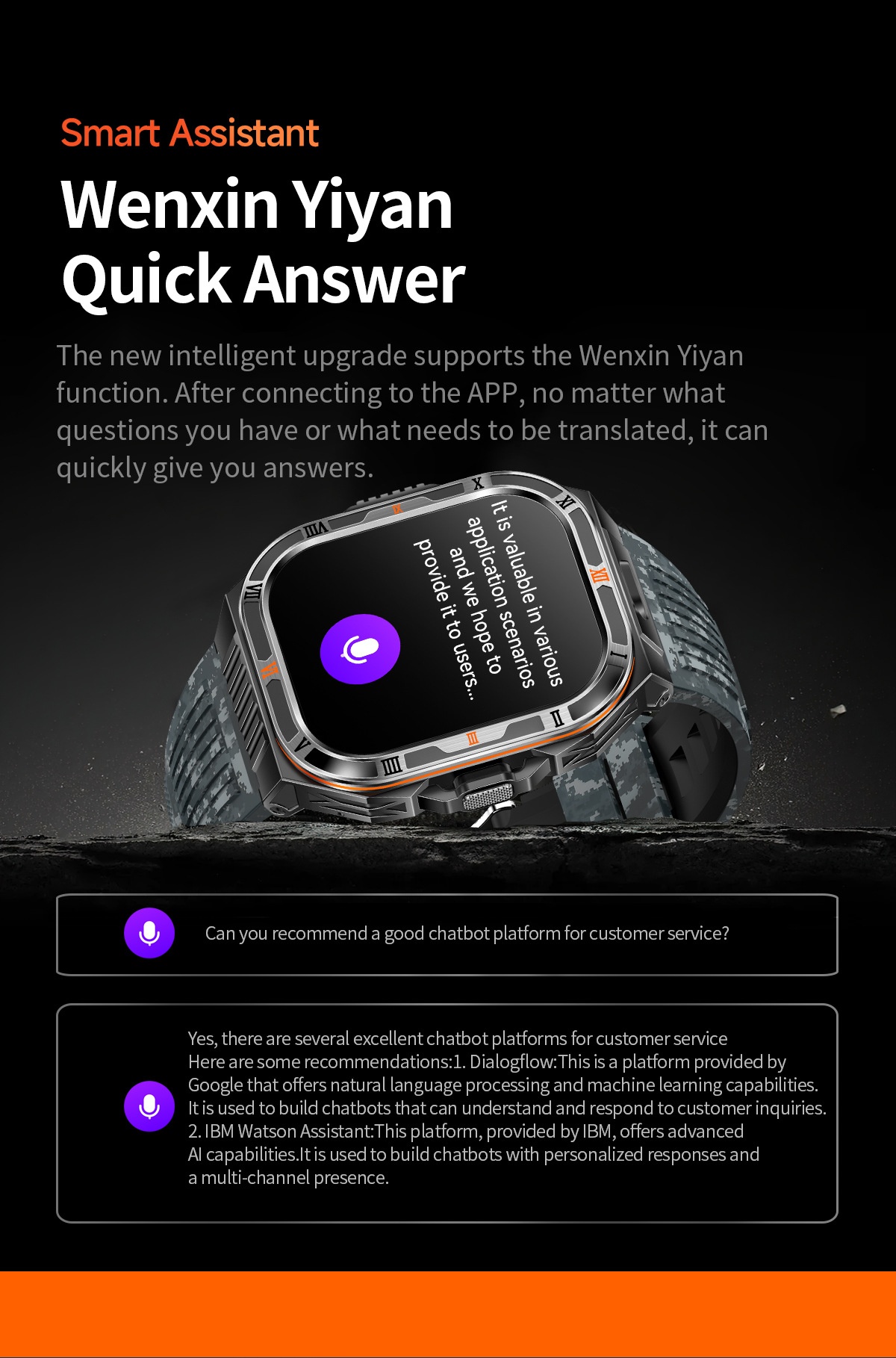 HT38 Rugged Smart Watch with 2.01" HD Display, GPS & IP68 Waterproof