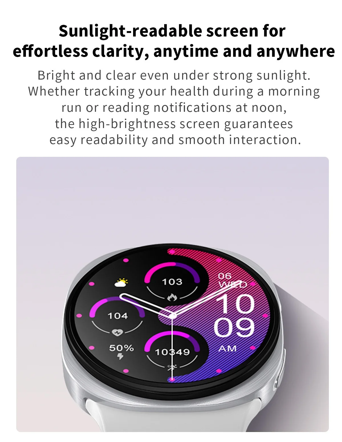 HD8 Smart Watch 8 with Round AMOLED Display & Bluetooth Calling