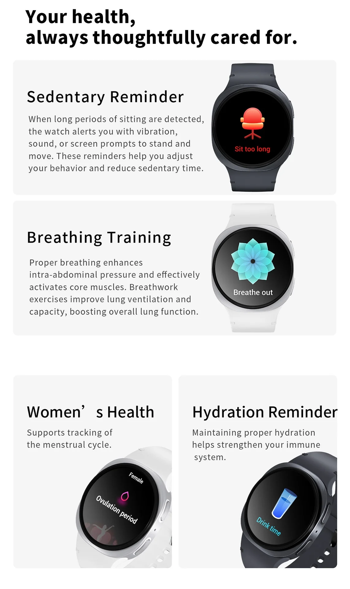 HD8 Mini Smart Watch with Round Display, GPS & AI Voice Assistant