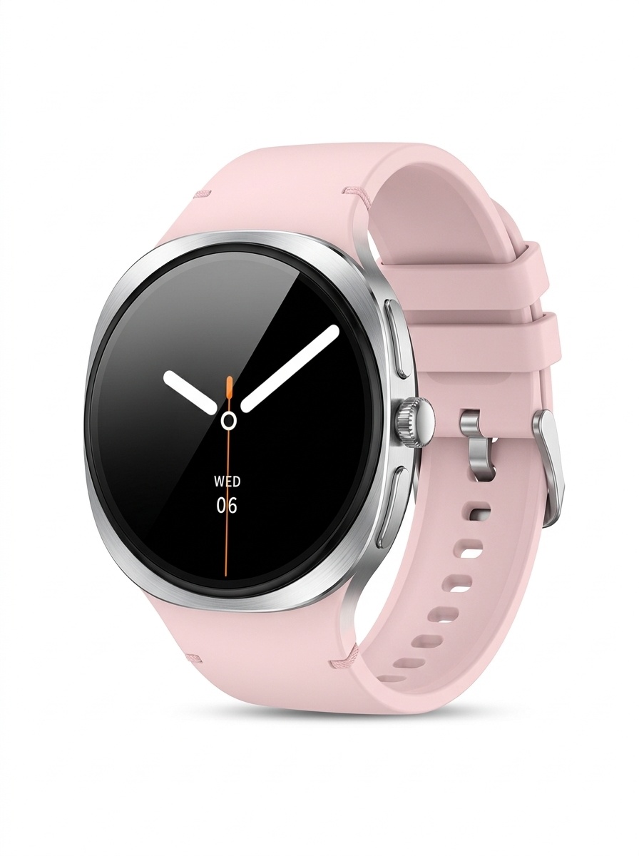 HD8 Mini Smart Watch with Round Display, GPS & AI Voice Assistant