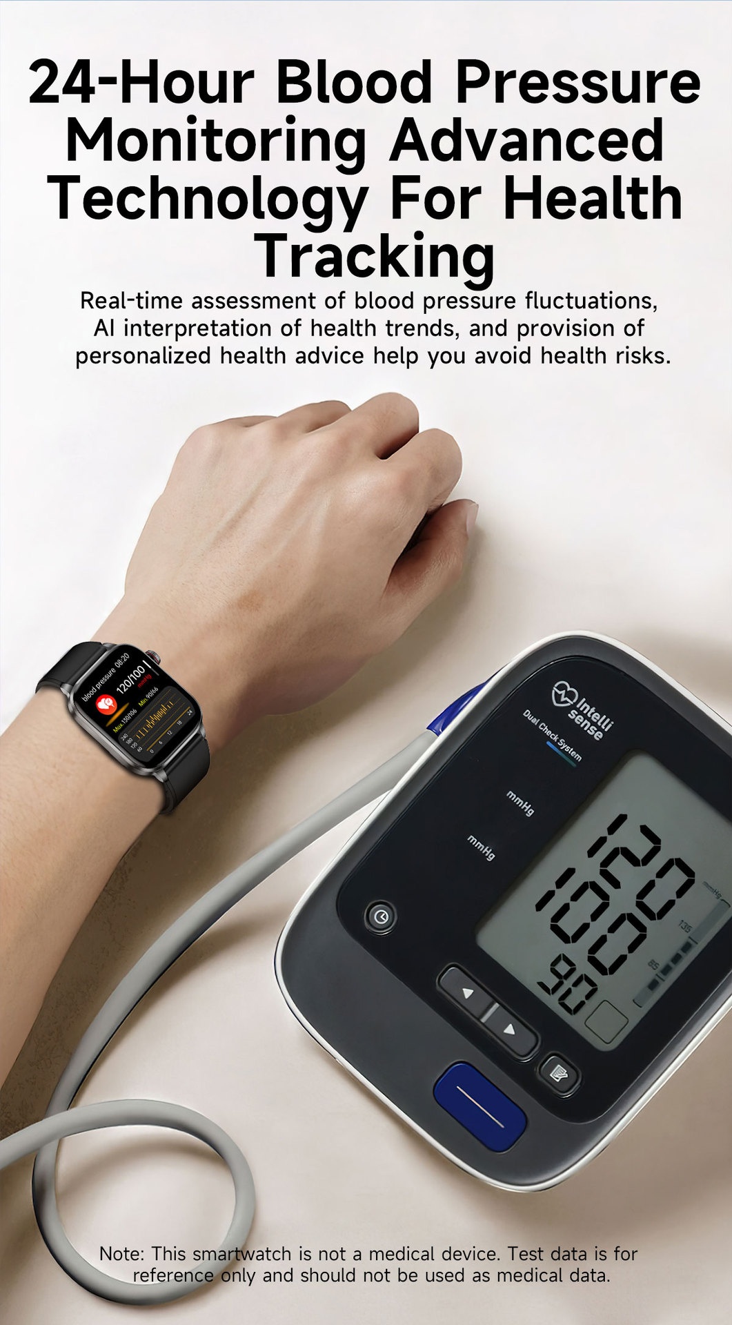 F300 Smart Health Watch with ECG, SpO2, Laser Therapy & Bluetooth Call