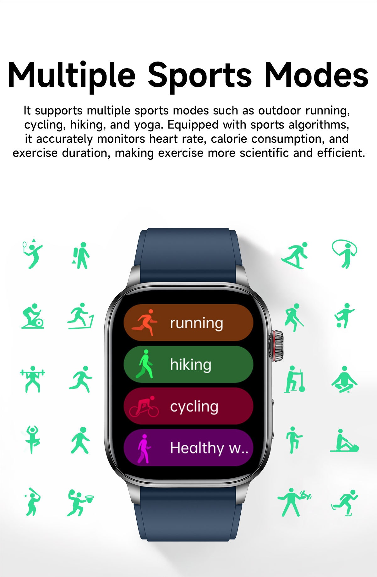 F300 Smart Health Watch with ECG, SpO2, Laser Therapy & Bluetooth Call