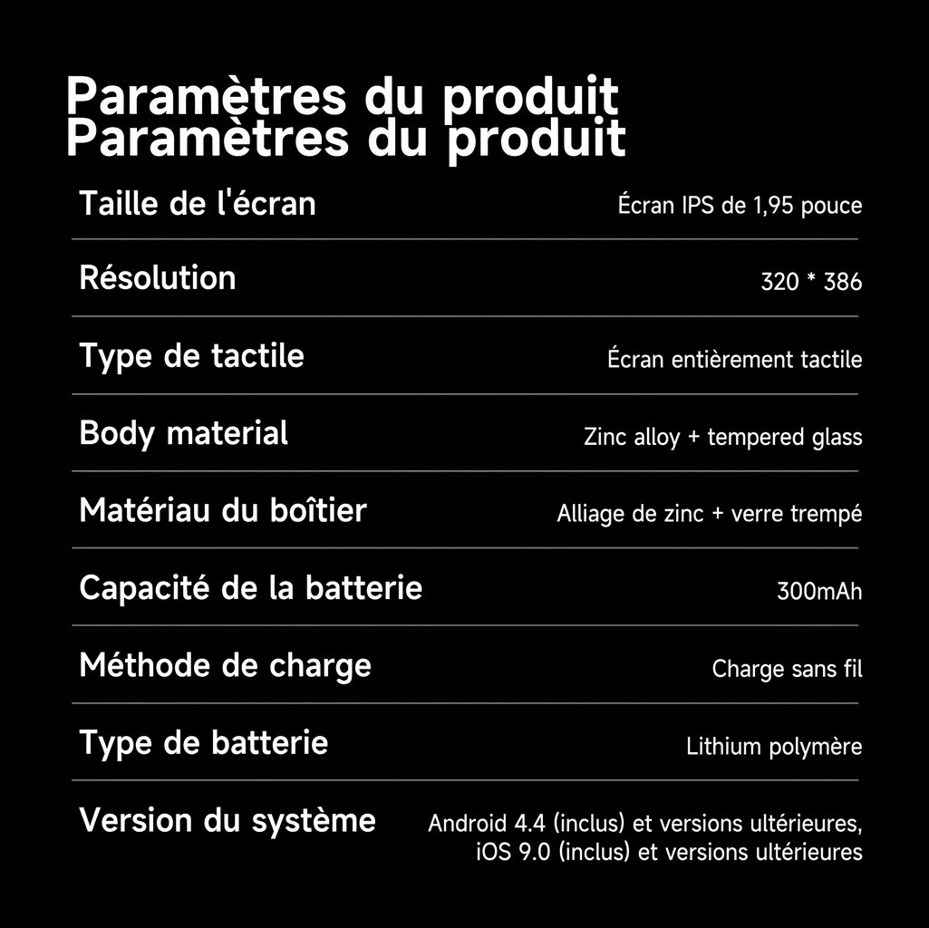 Montre connectée robuste DS8 avec écran carré HD de 1,95 pouce et appels sans fil