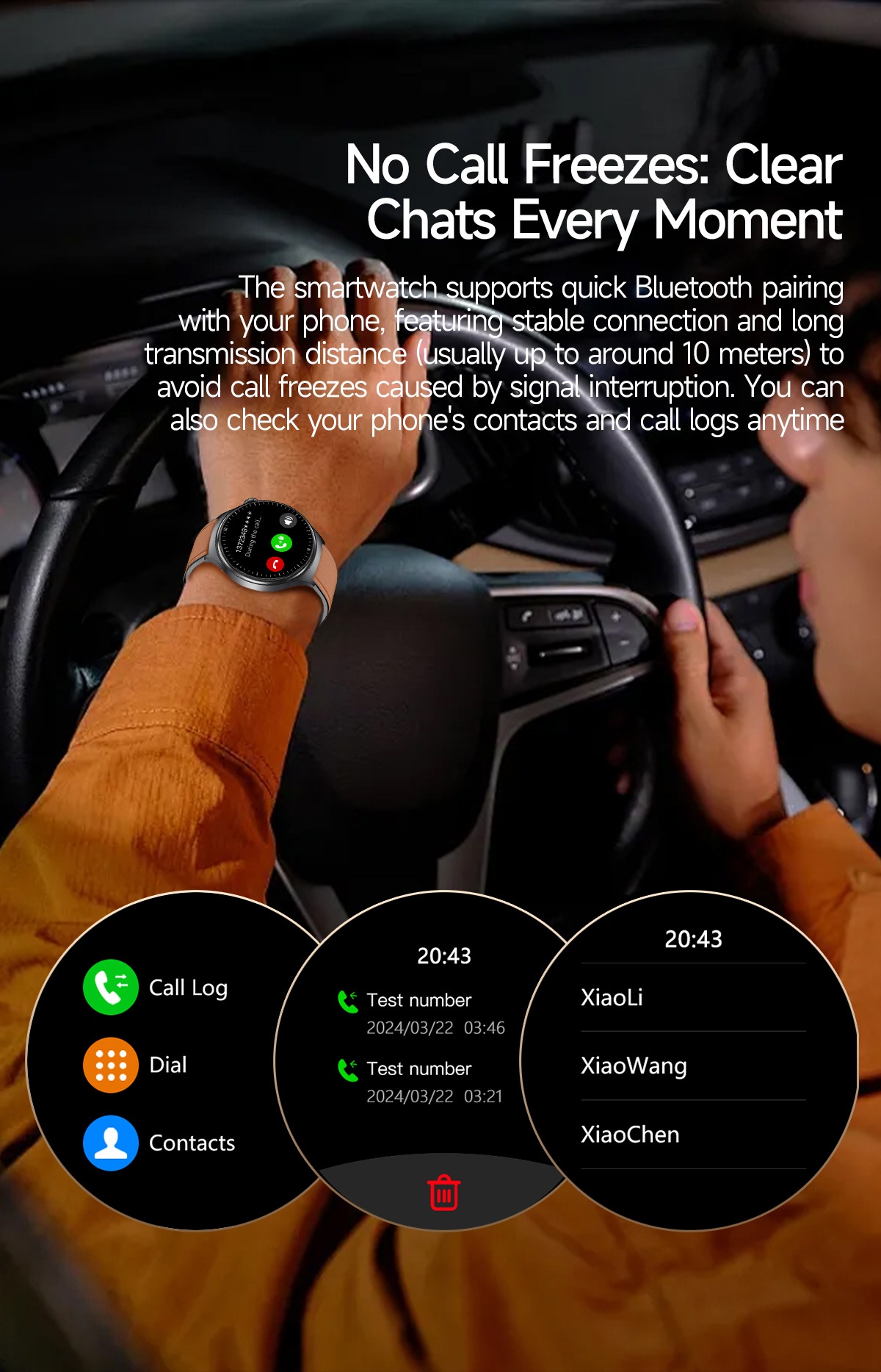 TK27 Smart Watch with Round AMOLED Display, ECG, SpO2 & Bluetooth Call