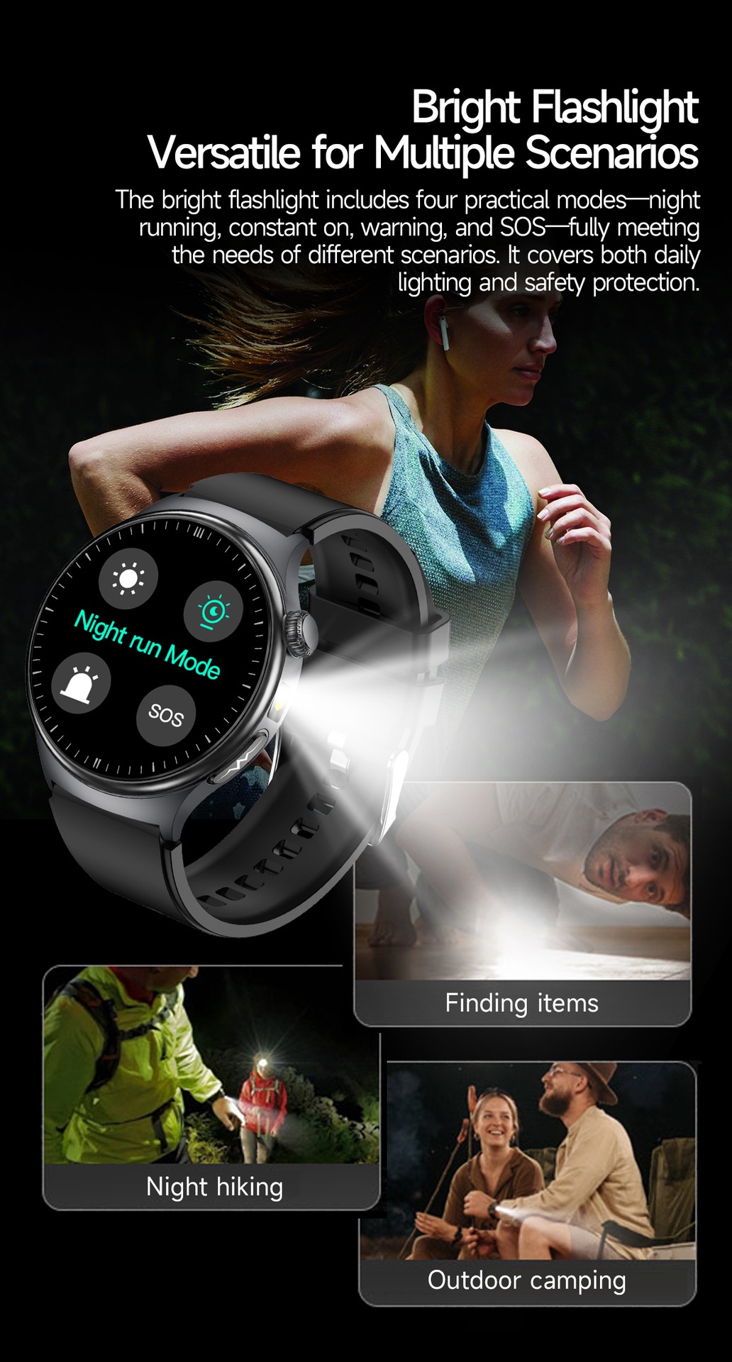 TK27 Smart Watch with Round AMOLED Display, ECG, SpO2 & Bluetooth Call