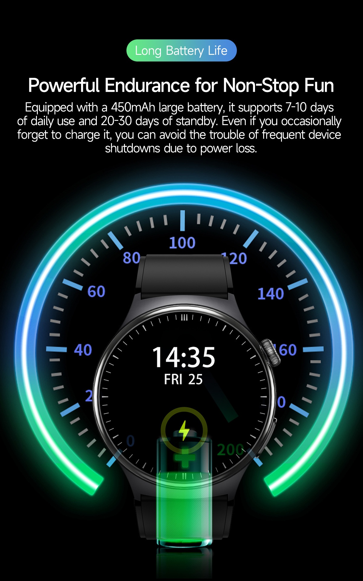 TK27 Smart Watch with Round AMOLED Display, ECG, SpO2 & Bluetooth Call