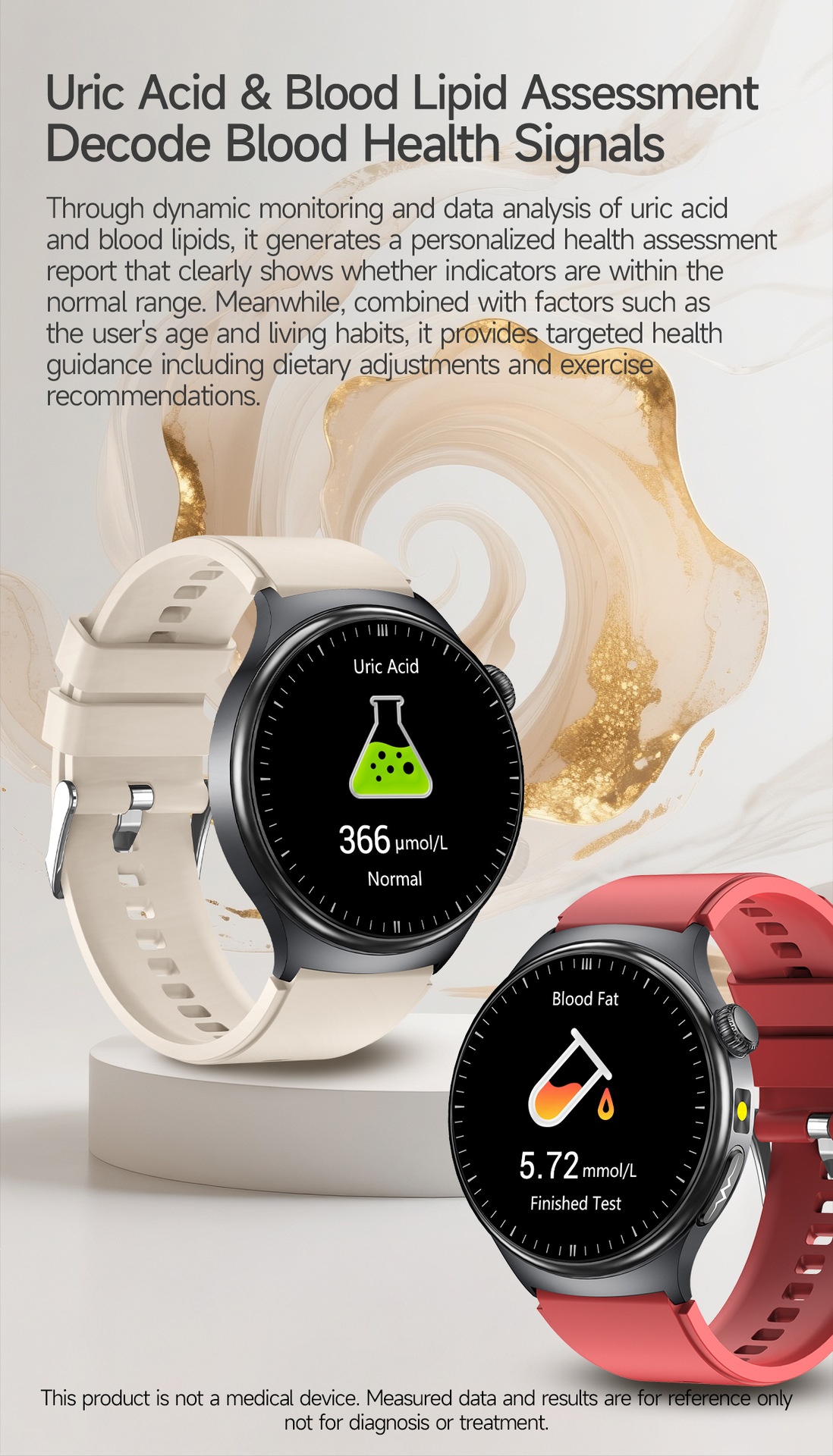 TK27 Smart Watch with Round AMOLED Display, ECG, SpO2 & Bluetooth Call