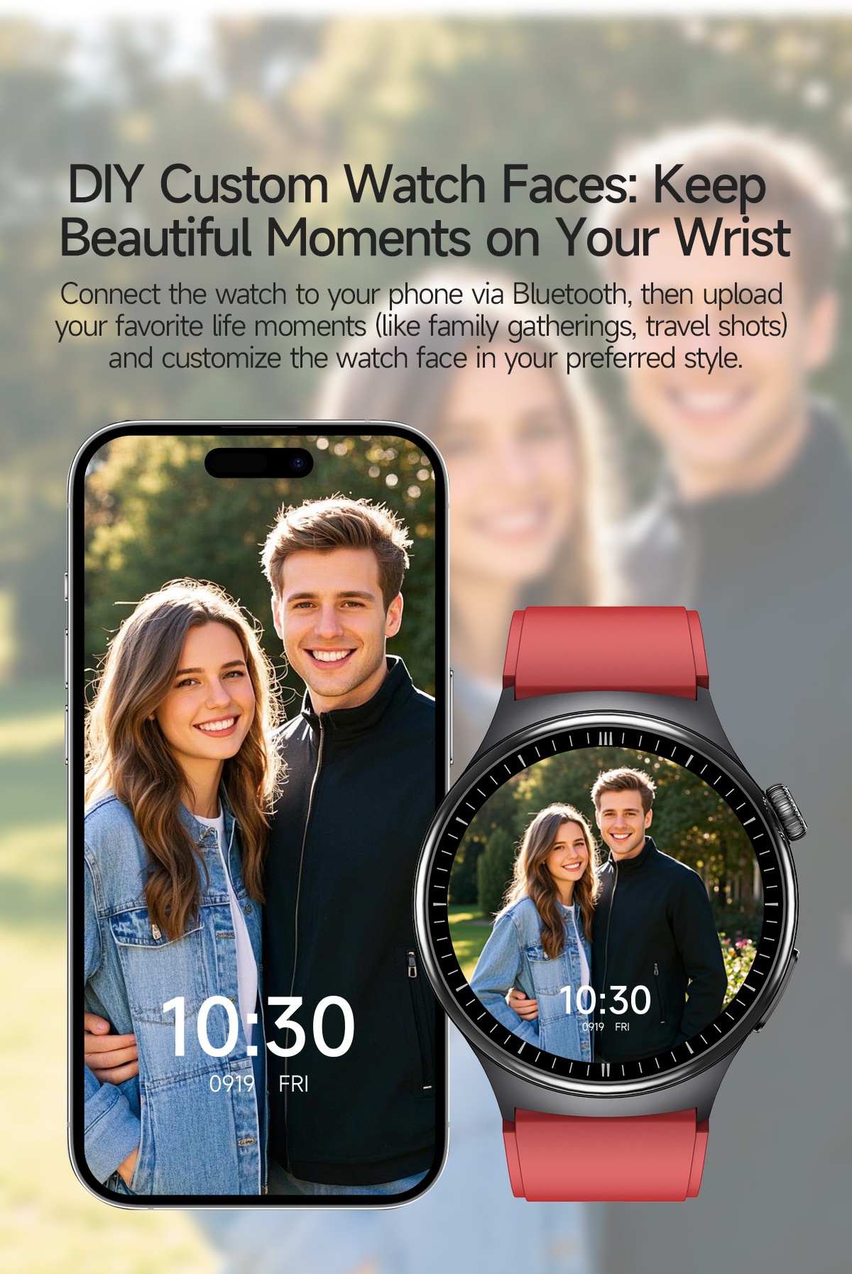TK27 Smart Watch with Round AMOLED Display, ECG, SpO2 & Bluetooth Call