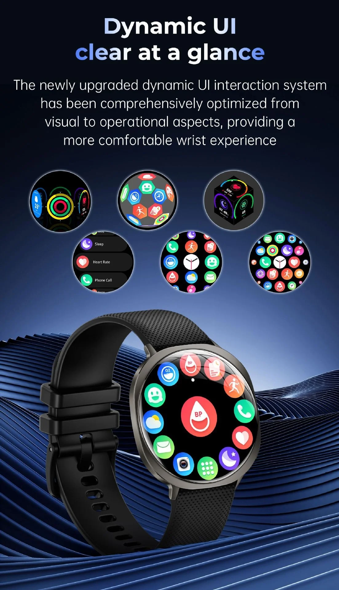 M301 Ultra-Thin Smart Watch with Curved AMOLED Screen & Fitness Tracker