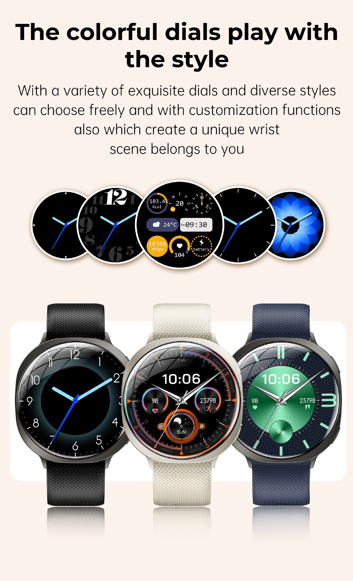 M301 Ultra-Thin Smart Watch with Curved AMOLED Screen & Fitness Tracker