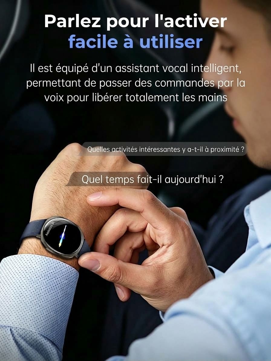 Montre connectée ultra-mince M301 avec écran AMOLED incurvé et suivi d'activité physique