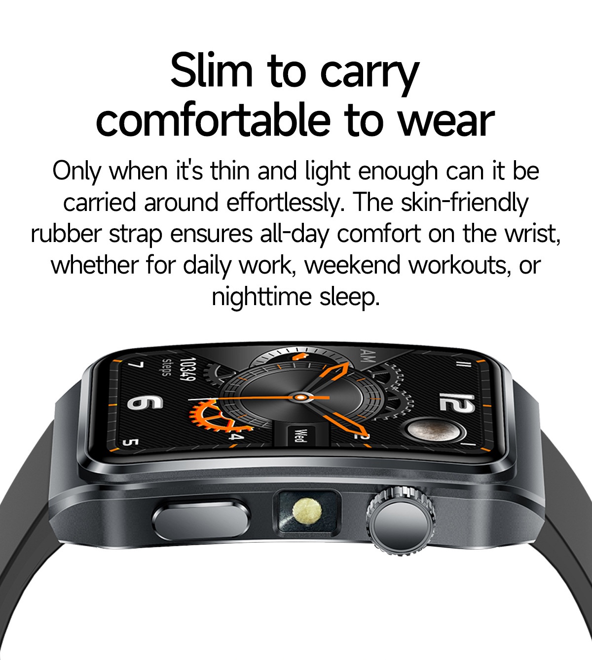 TK73 Smart Watch with Rectangular Screen & Bluetooth Calling