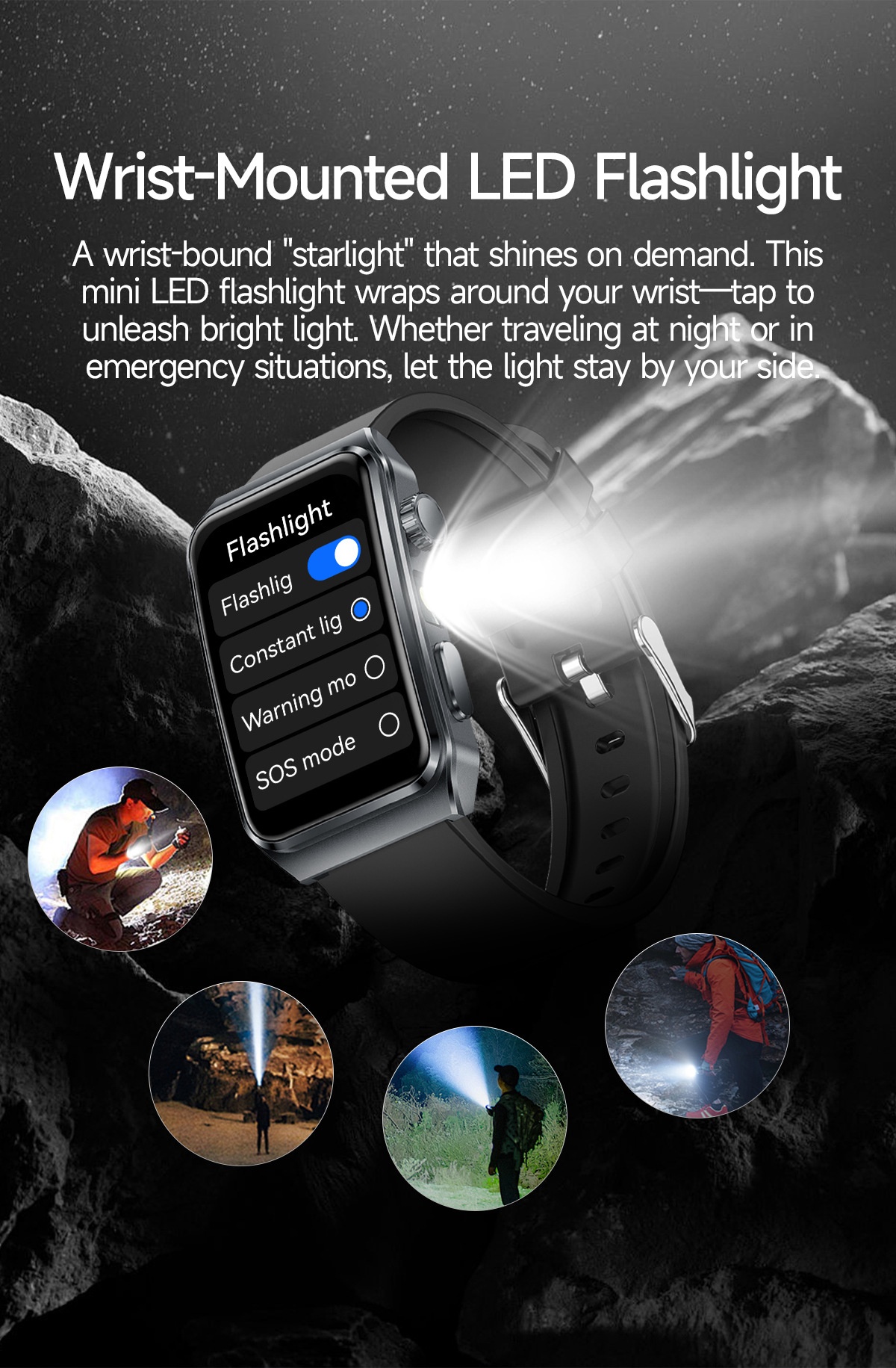 TK73 Smart Watch with Rectangular Screen & Bluetooth Calling