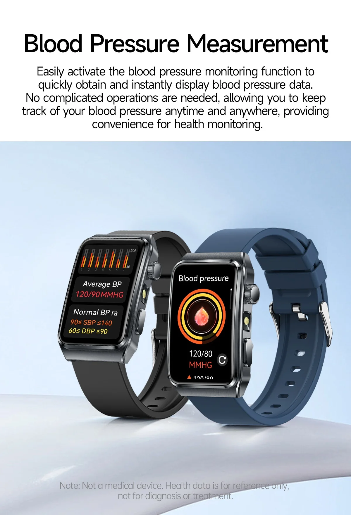 TK73 Smart Watch with Rectangular Screen & Bluetooth Calling