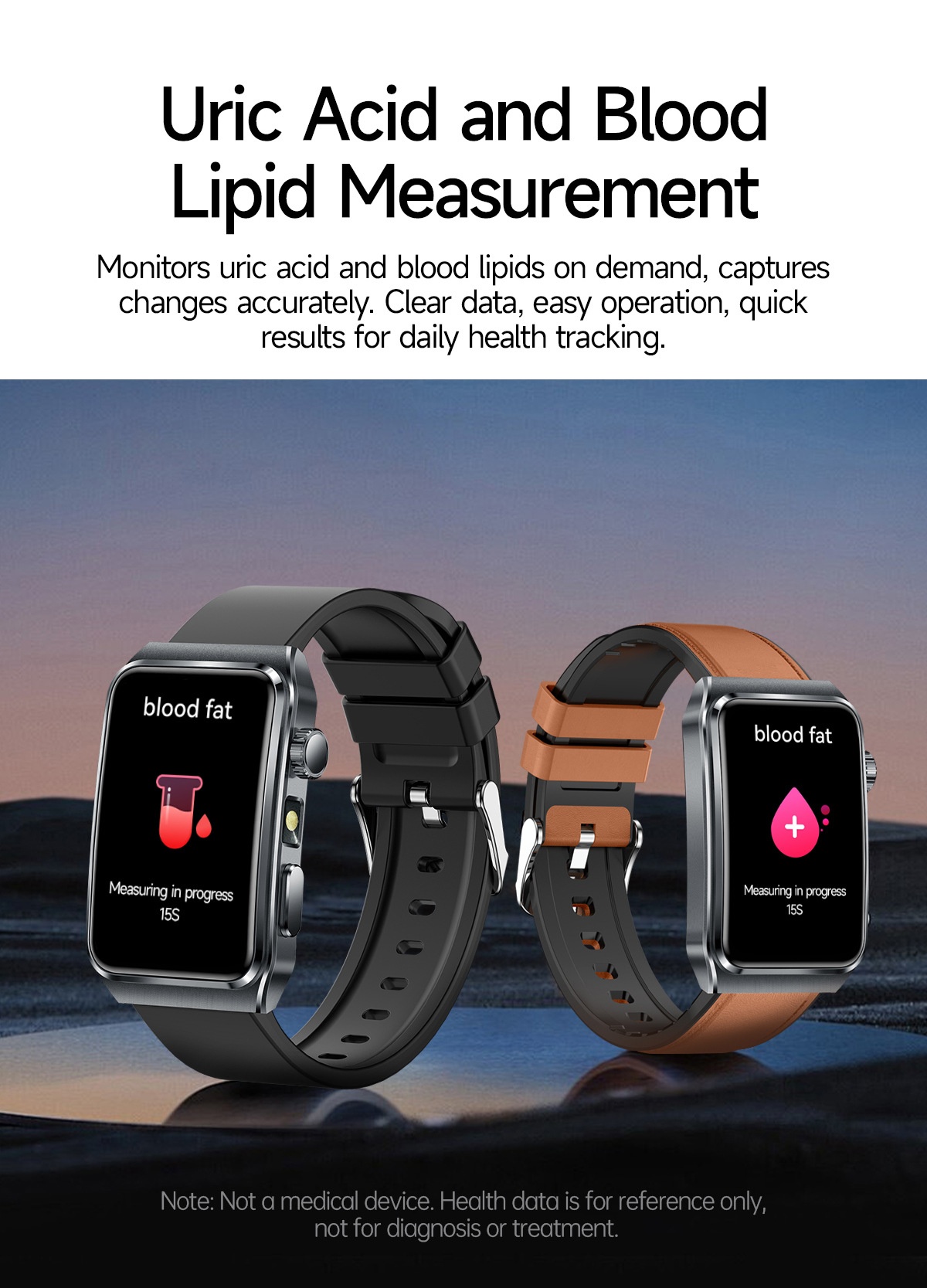 TK73 Smart Watch with Rectangular Screen & Bluetooth Calling