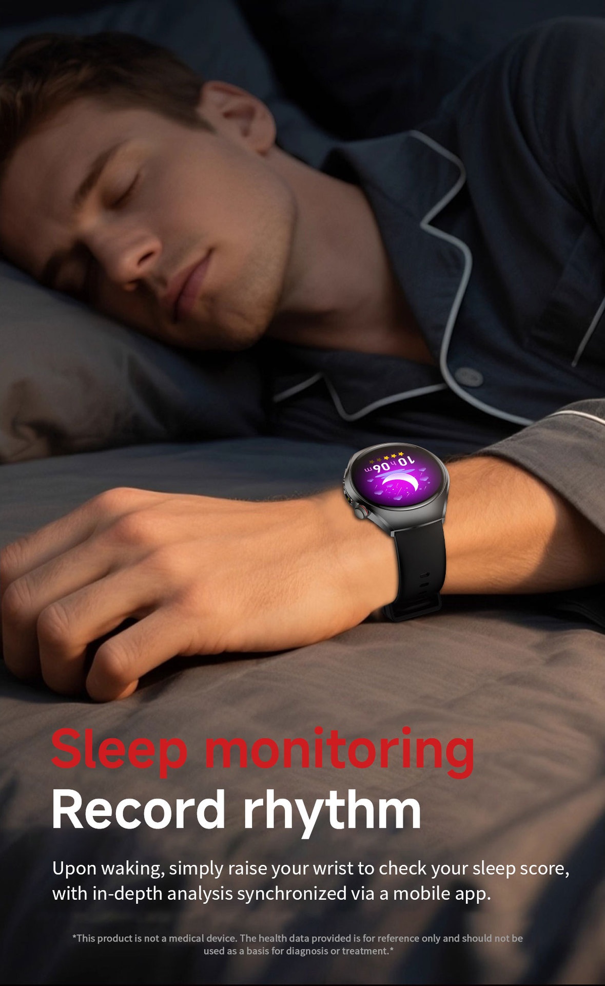 Smart Watch with Round AMOLED Display, ECG, Blood Oxygen & BT Calling