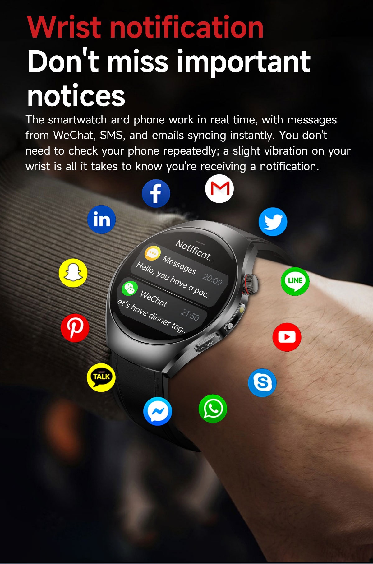 Smart Watch with Round AMOLED Display, ECG, Blood Oxygen & BT Calling