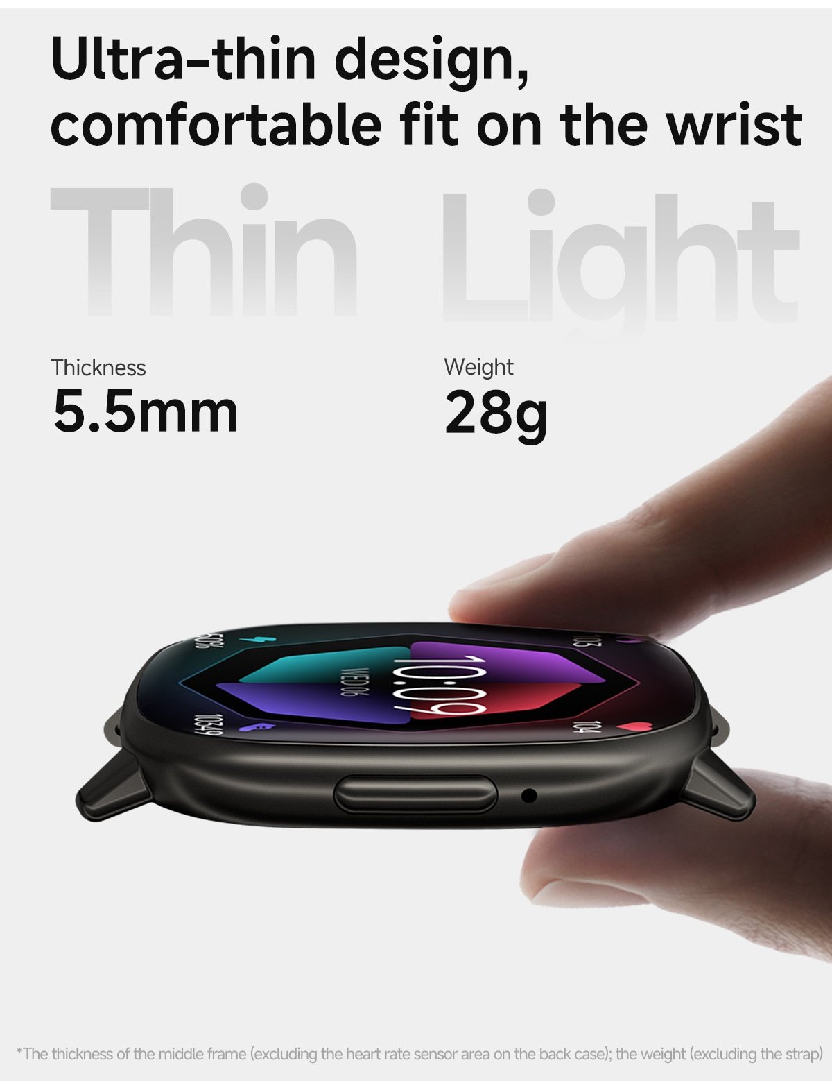 HD17 Air Smart Watch with Square AMOLED Display & Bluetooth Calling