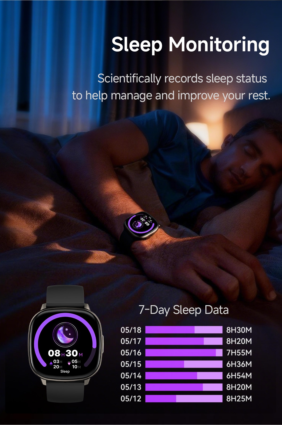 HD17 Air Smart Watch with Square AMOLED Display & Bluetooth Calling