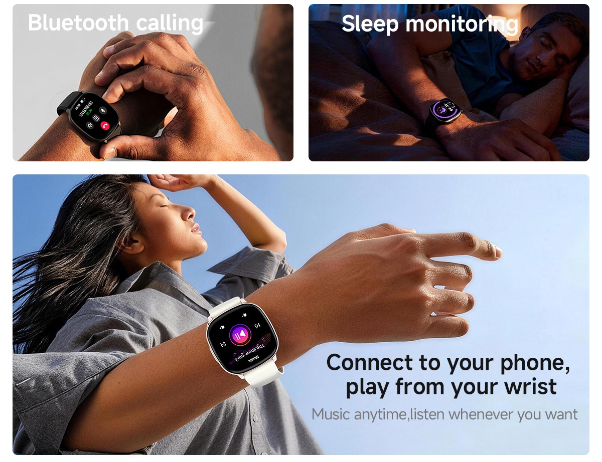 HD17 Air Smart Watch with Square AMOLED Display & Bluetooth Calling