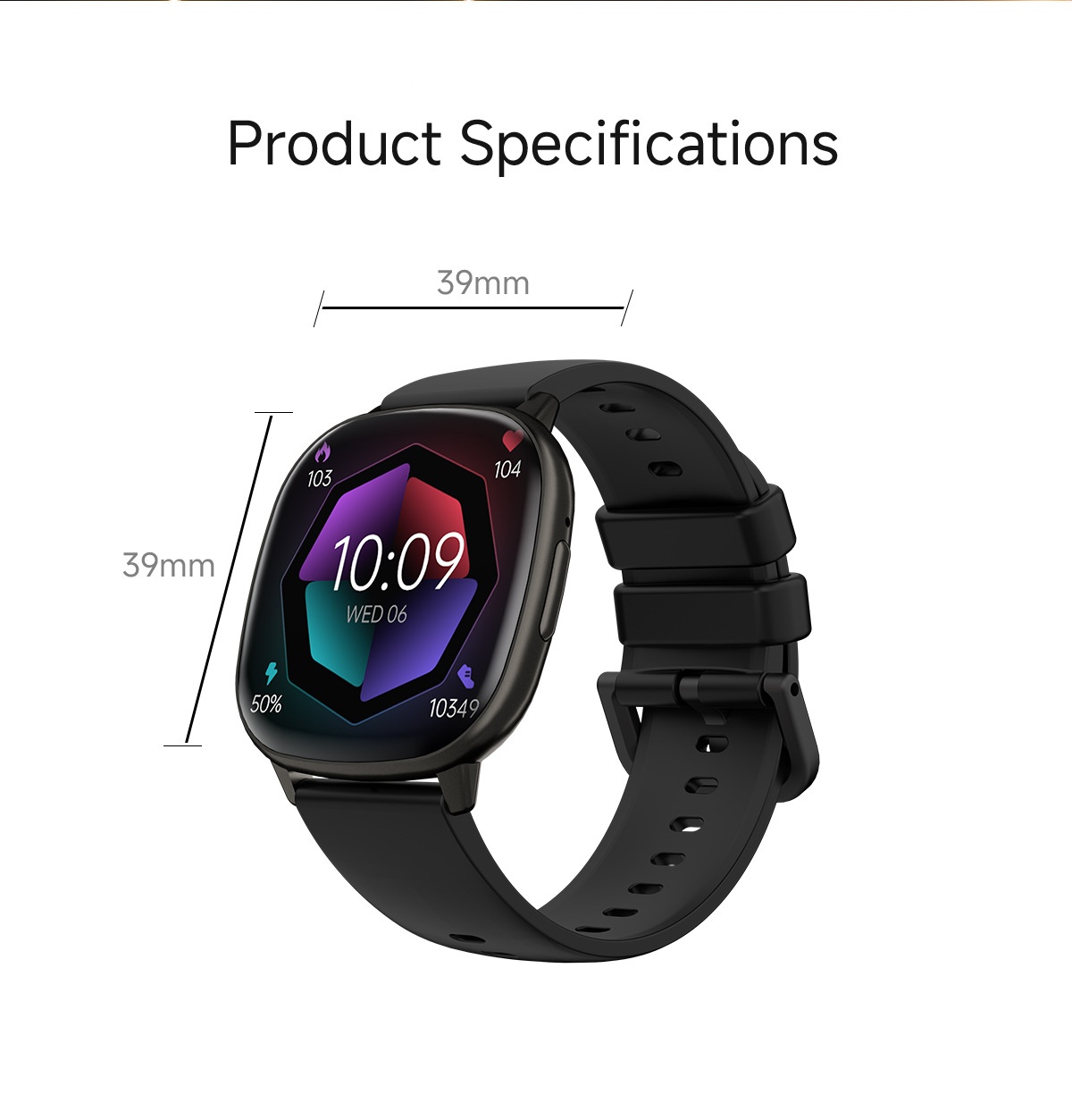 HD17 Air Smart Watch with Square AMOLED Display & Bluetooth Calling