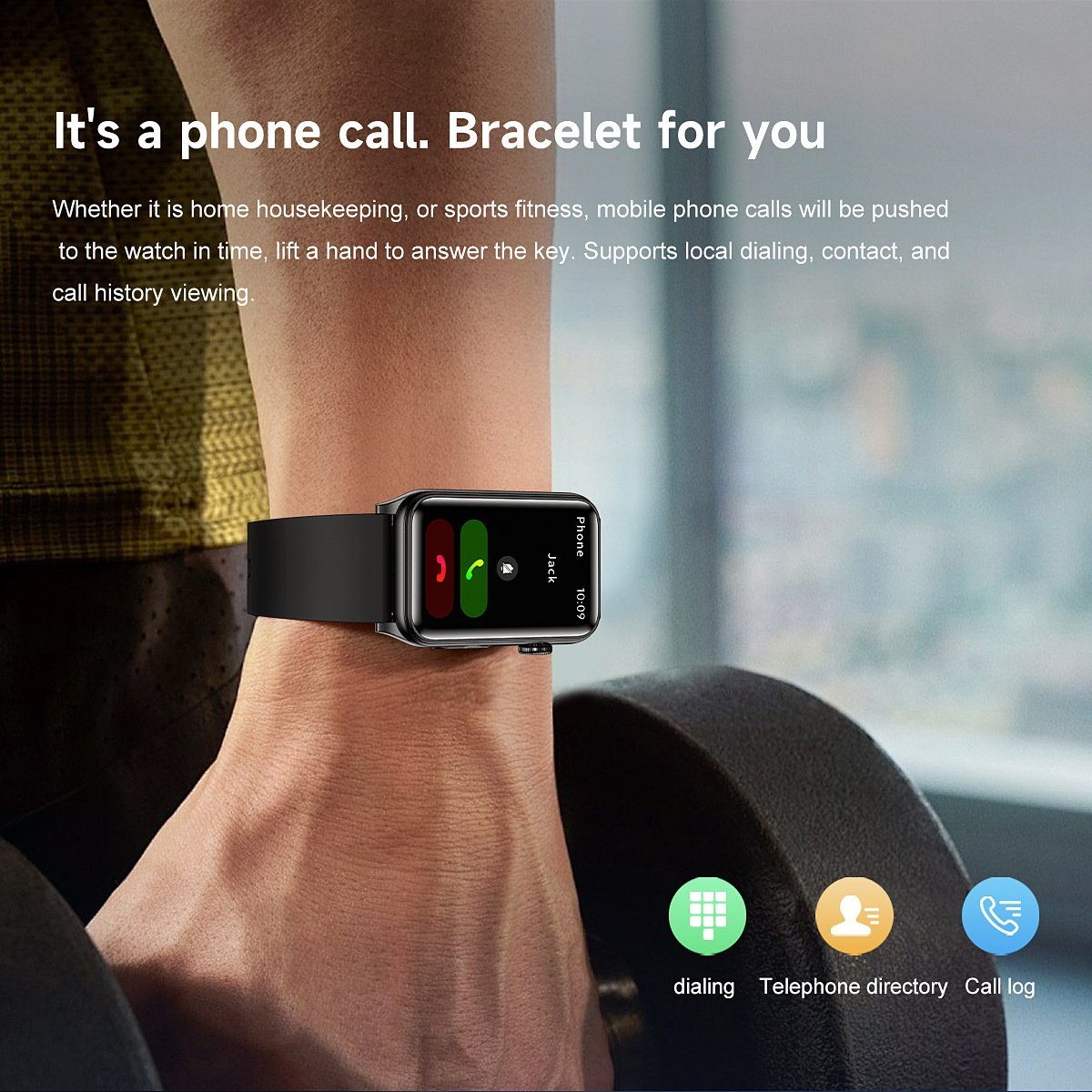 G50 Smart Watch with Rectangular HD Display & Bluetooth Calling
