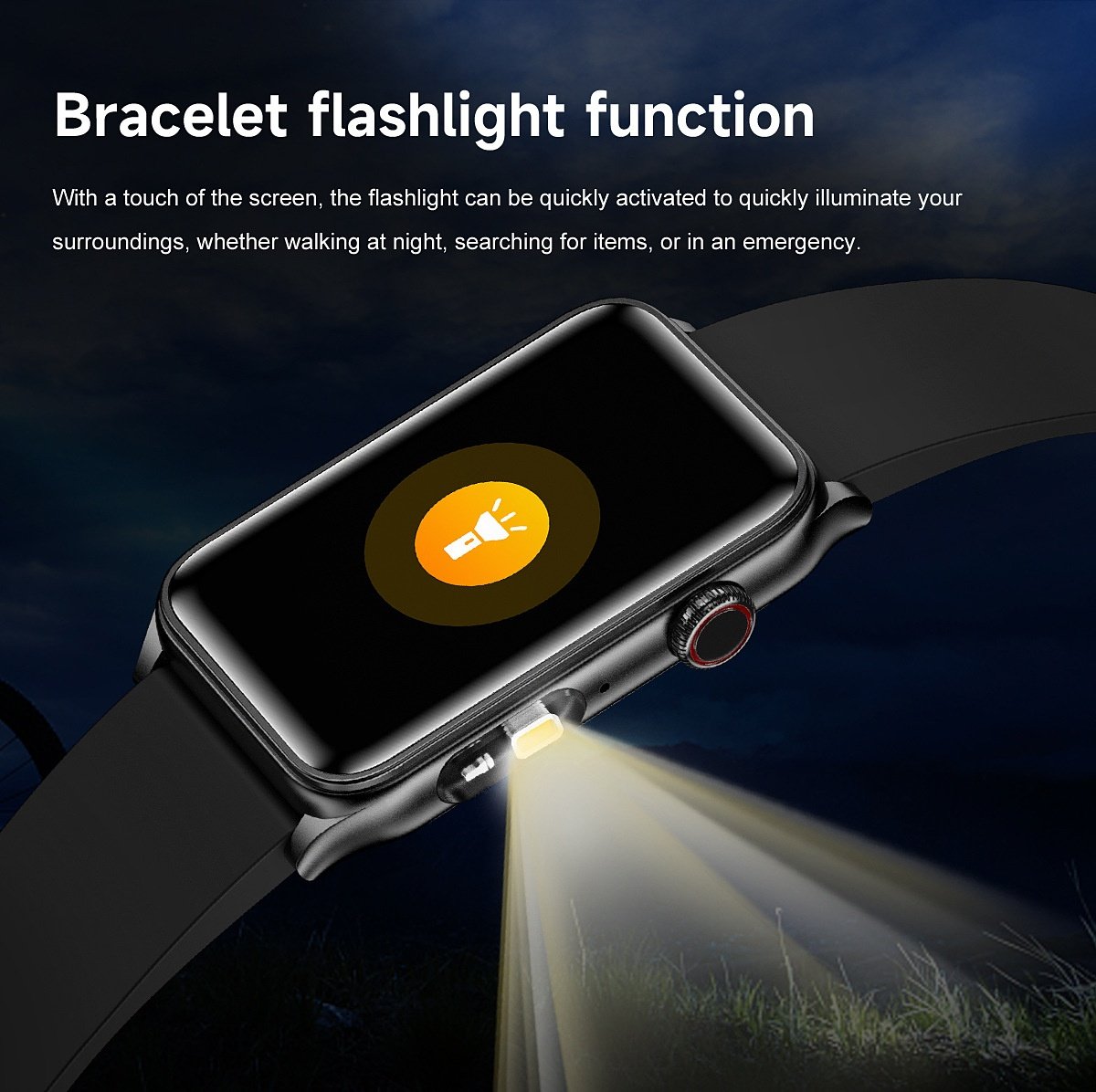 G50 Smart Watch with Rectangular HD Display & Bluetooth Calling
