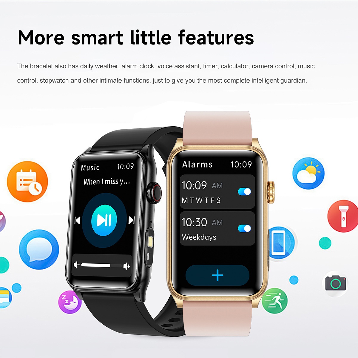 G50 Smart Watch with Rectangular HD Display & Bluetooth Calling