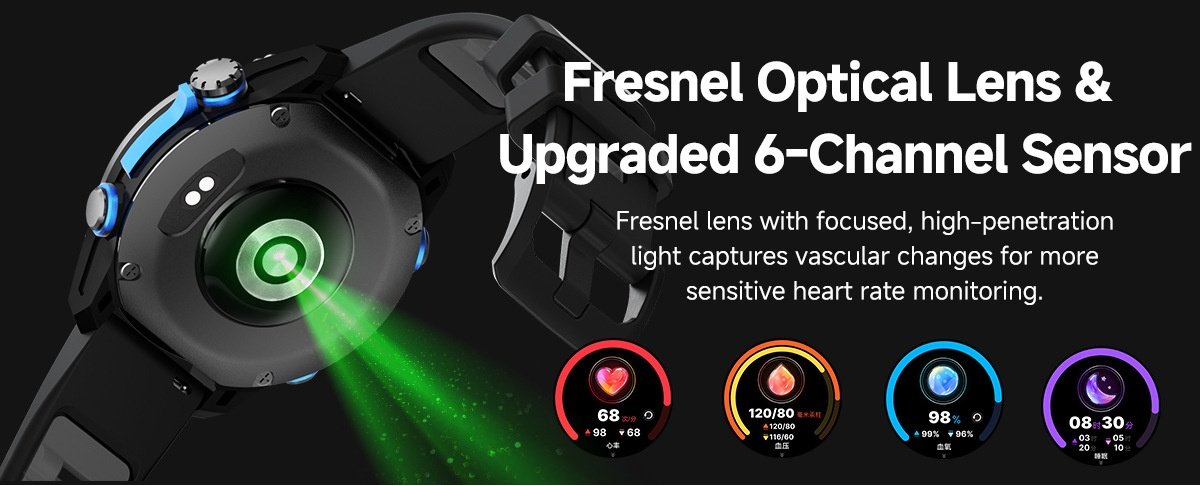 HD350 Pro Outdoor GPS Smart Watch with Round AMOLED Display & 3ATM
