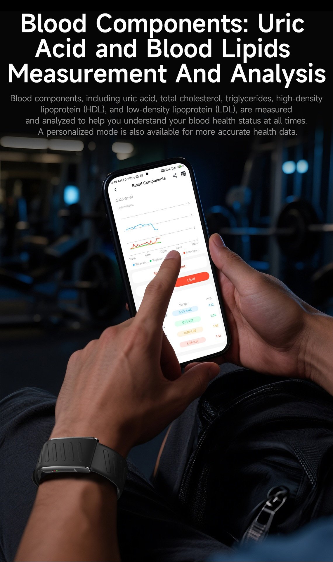 Screenless ECG+HRV Smart Band with Heart Rate & Sleep Tracker
