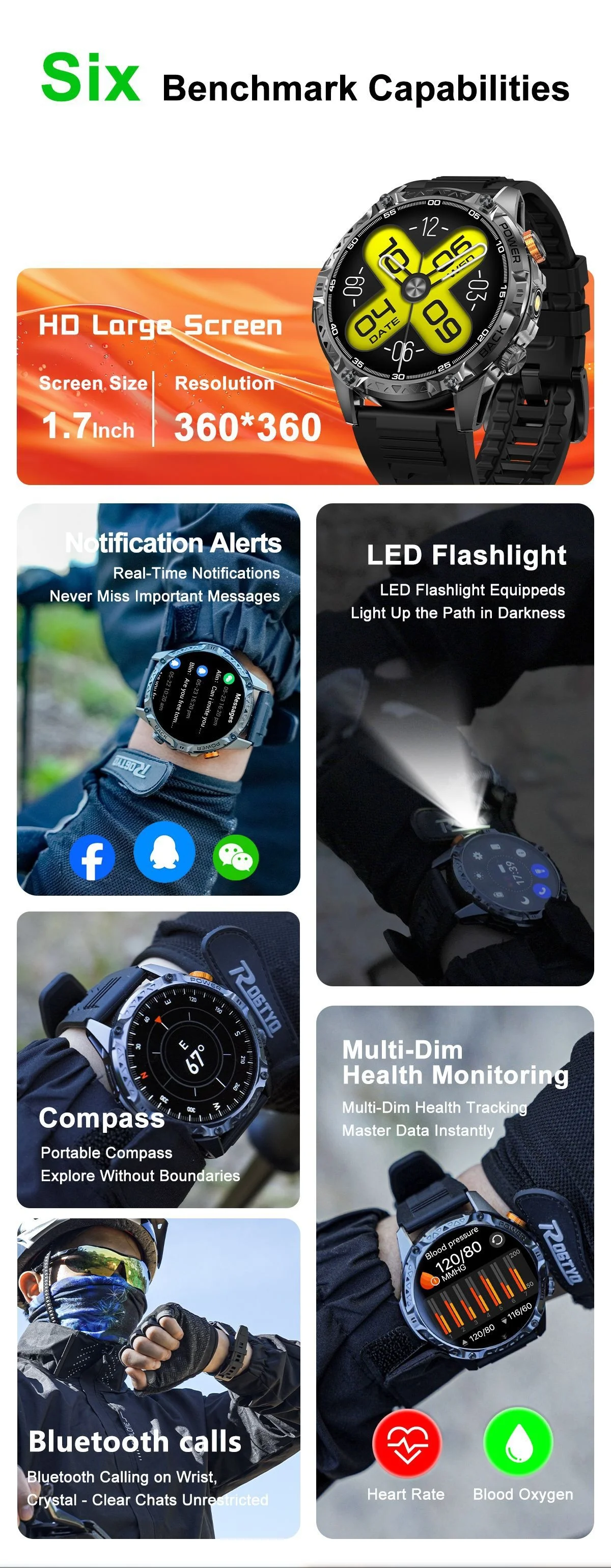 T-REX3 Rugged Smart Watch with AMOLED Display & 1000mAh Battery