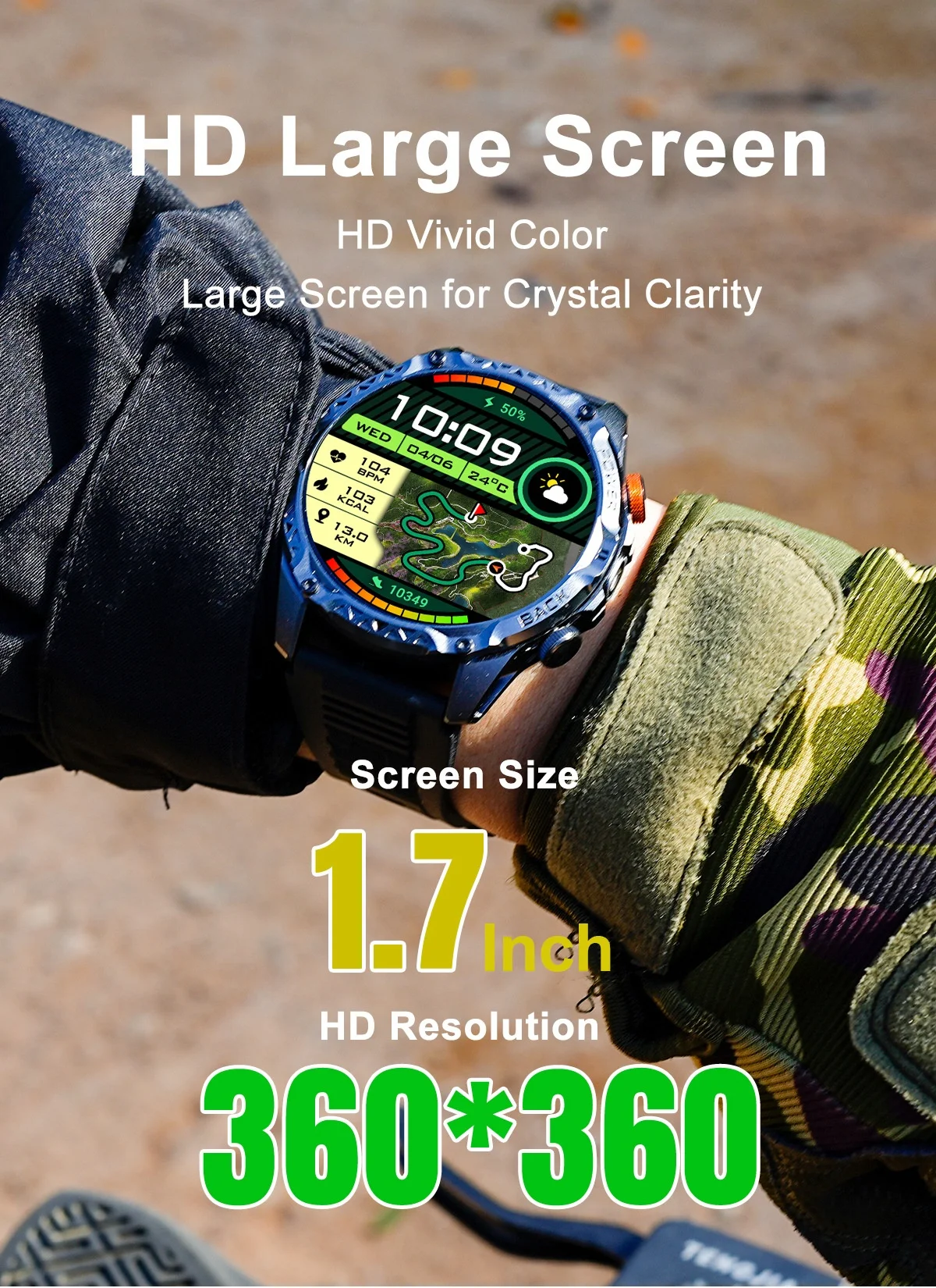 T-REX3 Rugged Smart Watch with AMOLED Display & 1000mAh Battery