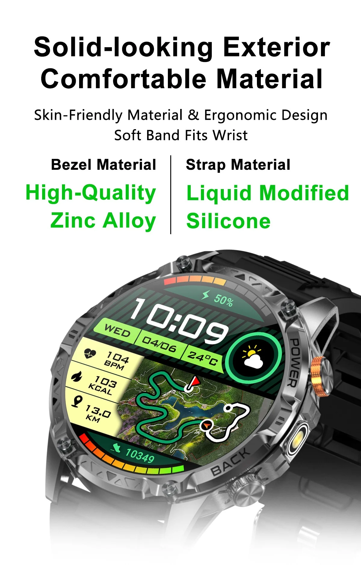 T-REX3 Rugged Smart Watch with AMOLED Display & 1000mAh Battery