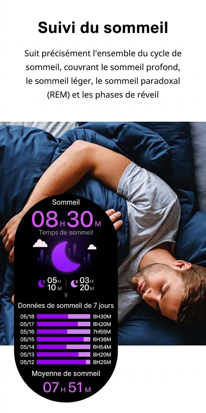Montre connectée robuste T-REX3 avec écran AMOLED et batterie de 1000 mAh