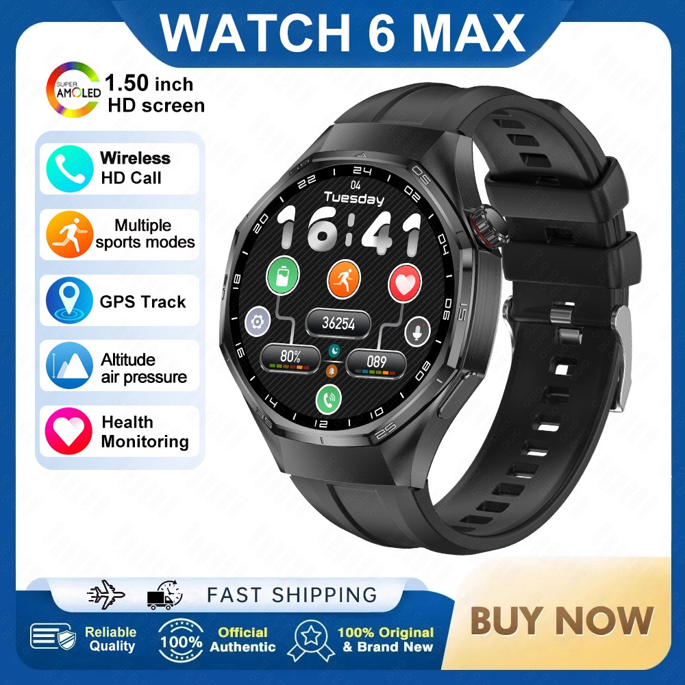 WATCH 6 MAX Smart Watch with Round Display, GPS & Wireless Calling