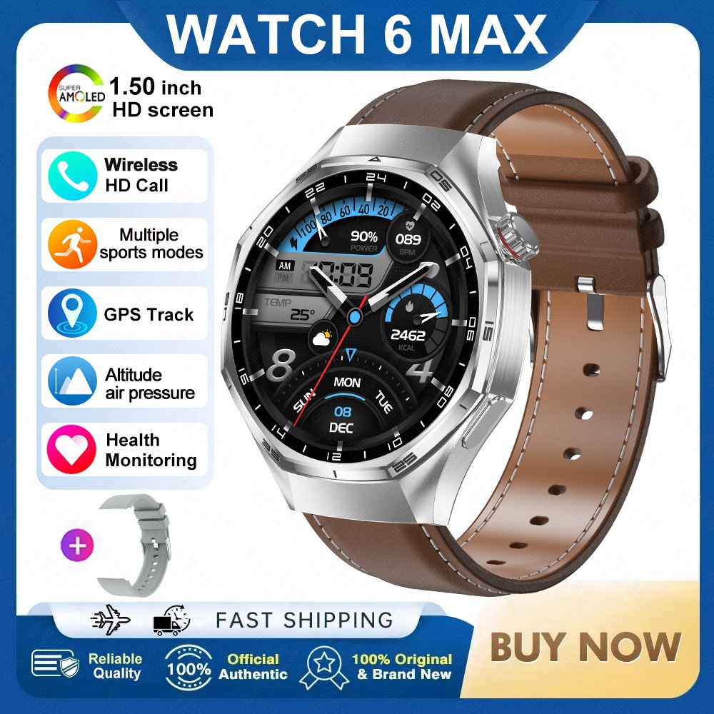 WATCH 6 MAX Smart Watch with Round Display, GPS & Wireless Calling