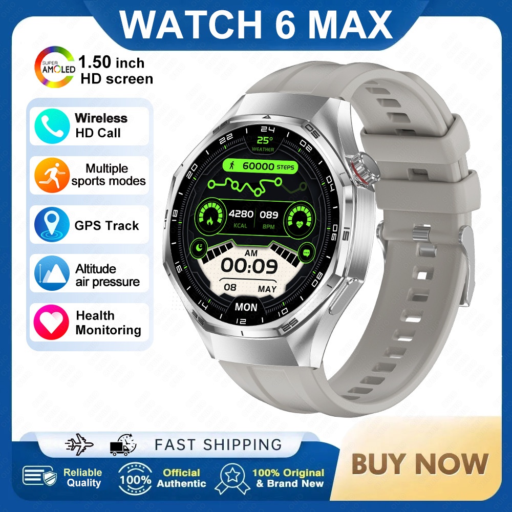 WATCH 6 MAX Smart Watch with Round Display, GPS & Wireless Calling