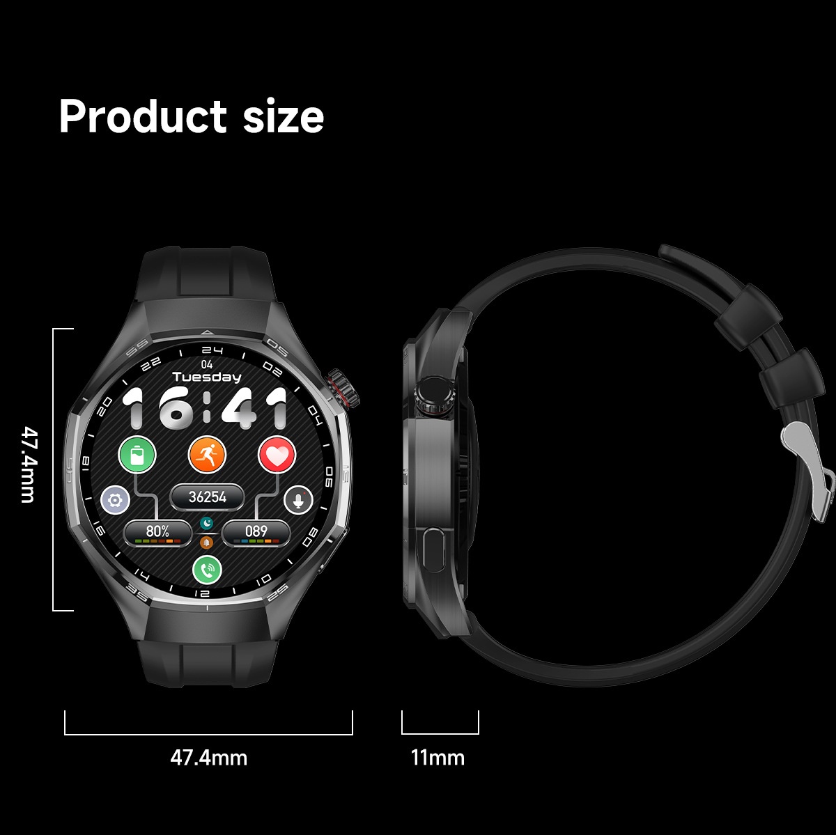WATCH 6 MAX Smart Watch with Round Display, GPS & Wireless Calling