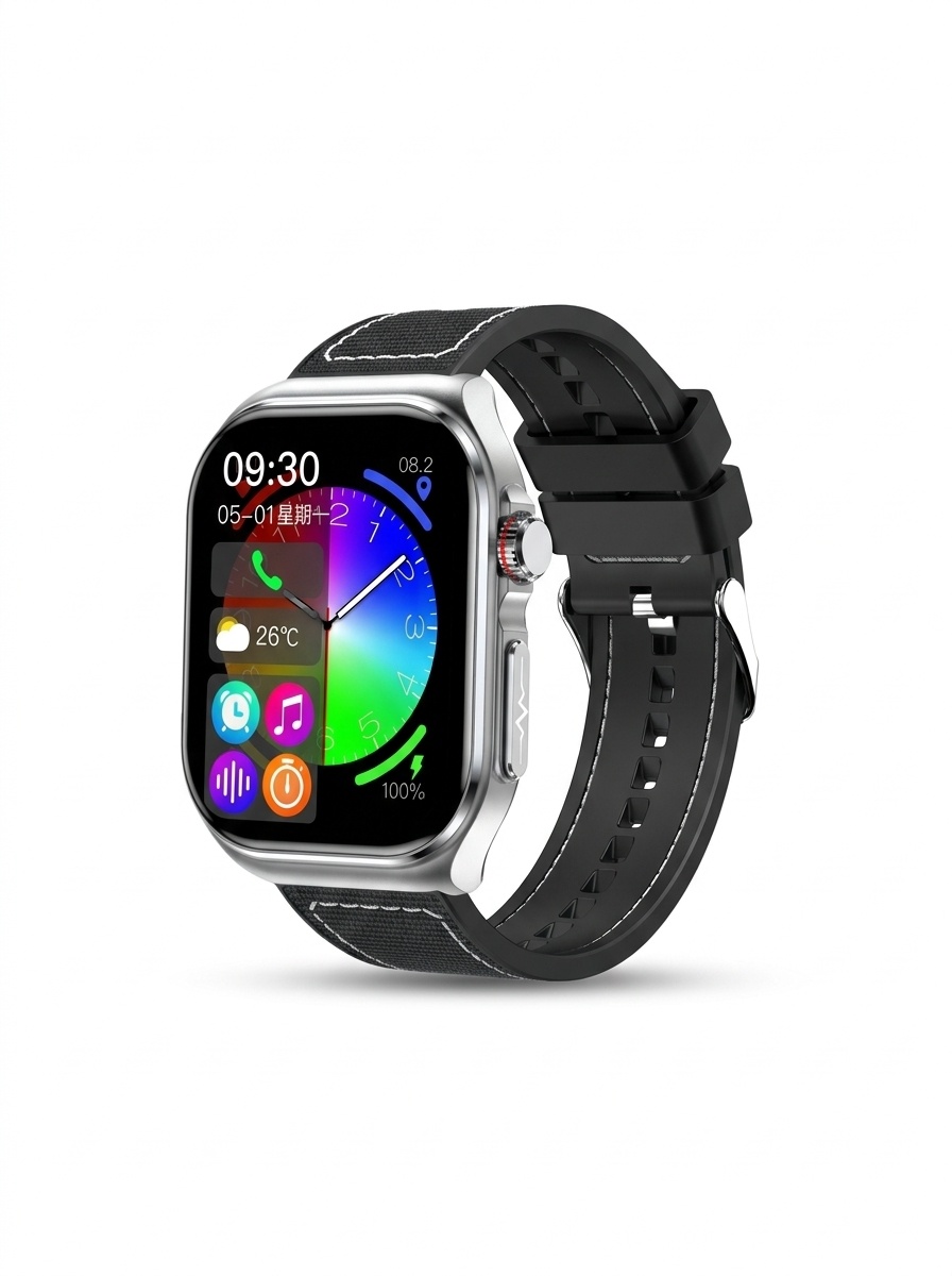 ET585 Smart Watch with Square AMOLED Display, ECG & 130+ Sports Modes