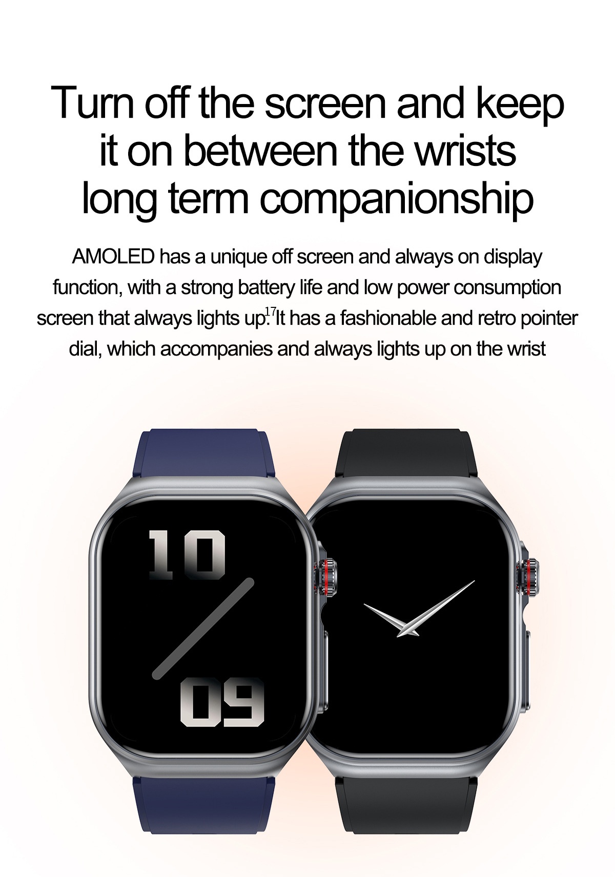 ET585 Smart Watch with Square AMOLED Display, ECG & 130+ Sports Modes