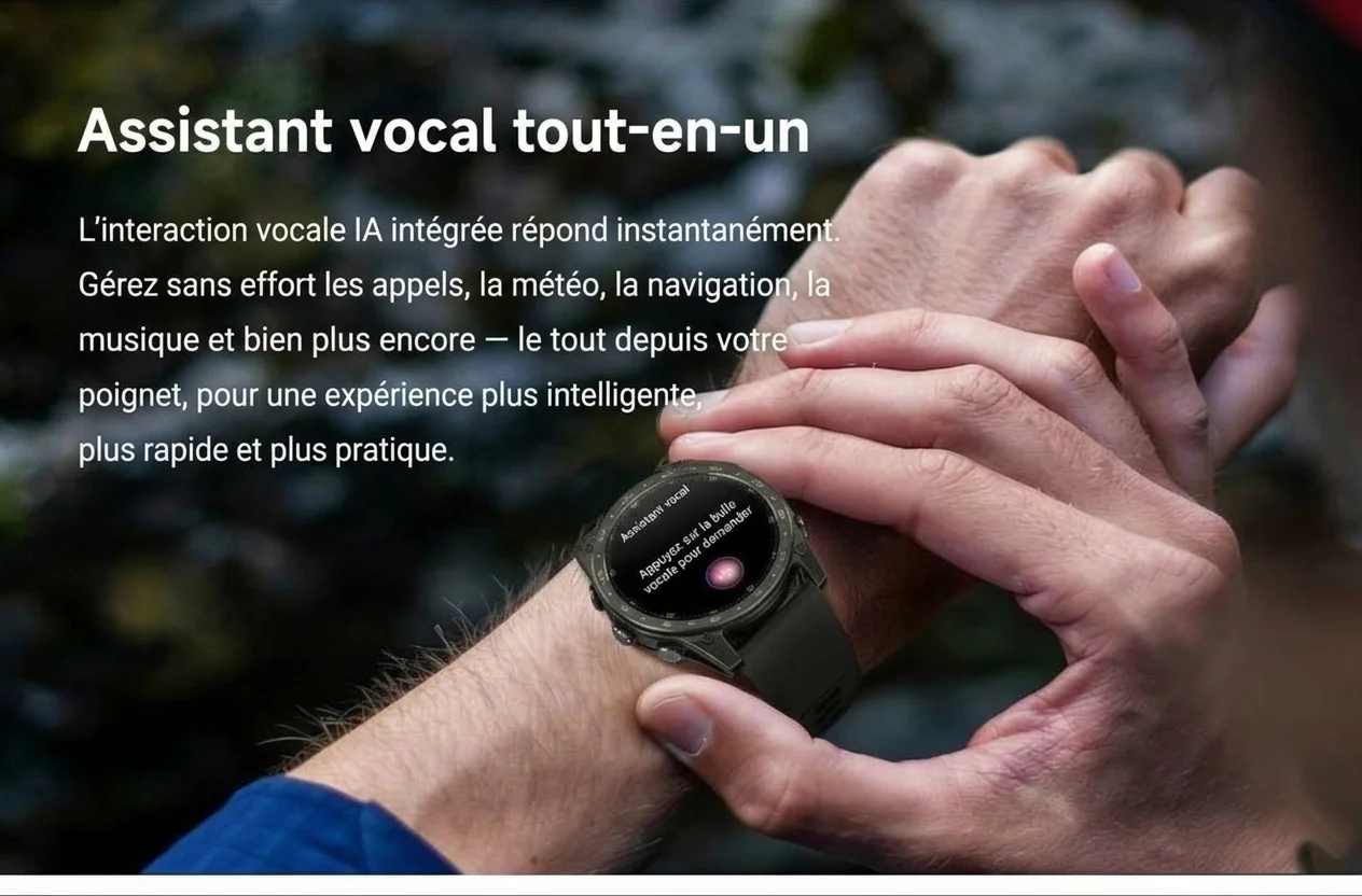 Montre connectée robuste T8PRO avec écran AMOLED rond et appels Bluetooth