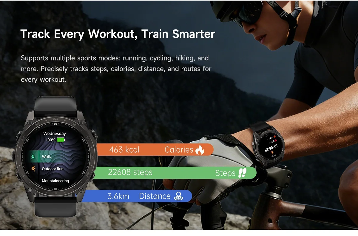 T8PRO Rugged Smart Watch with Round AMOLED Display & Bluetooth Calling