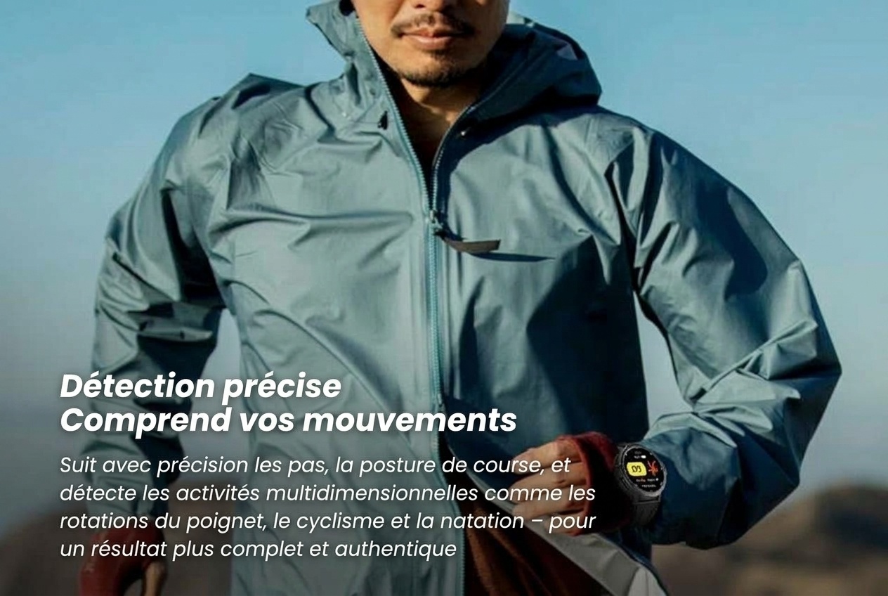 Montre connectée GPS robuste avec écran TFT rond et fonction d'appel Bluetooth