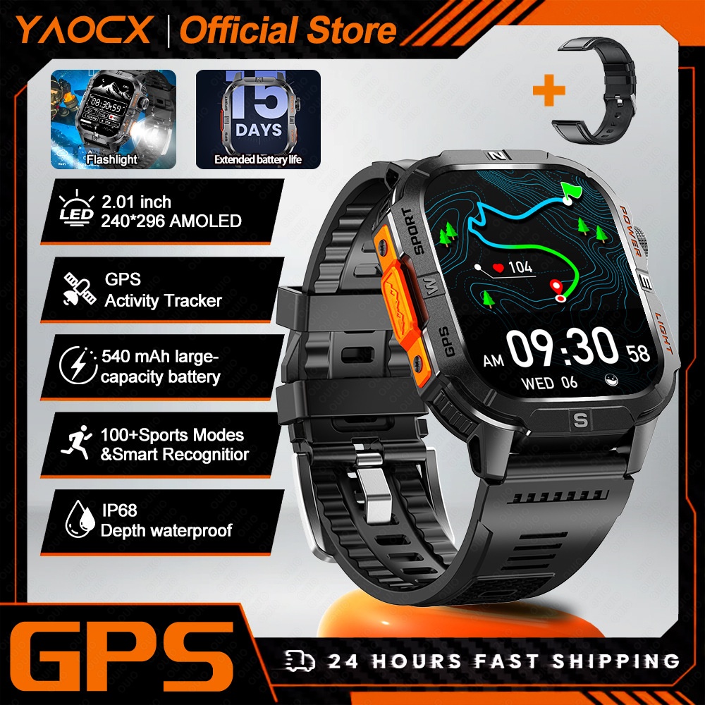 Rugged GPS Smart Watch with Square HD Display & Health Tracker